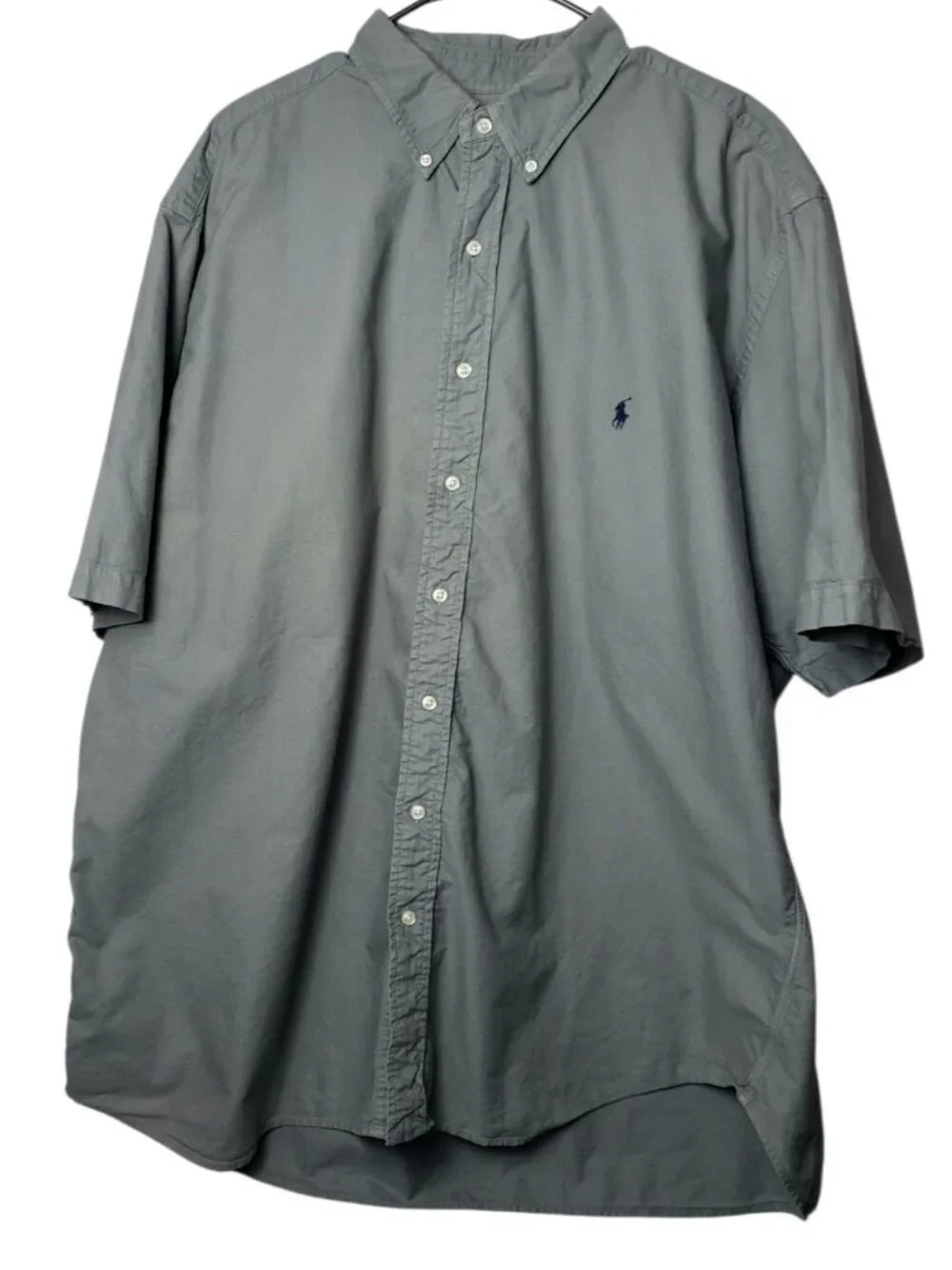 Polo Ralph Lauren Mens Gray Short Sleeve Button-Down Shirt  2XLarge Tall